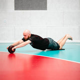 Bauchroller mit Rückholfeder und Unterlegmatte für Bauchtraining | HMS WA14