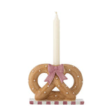 Bloomingville Pretzie Kerzenhalter Braun Keramik Brezel Weihnachtsdeko