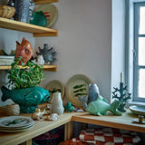 Bloomingville Tace Vase blau Steingut Fisch Design Deko Vase Wohnzimmer Tischdeko