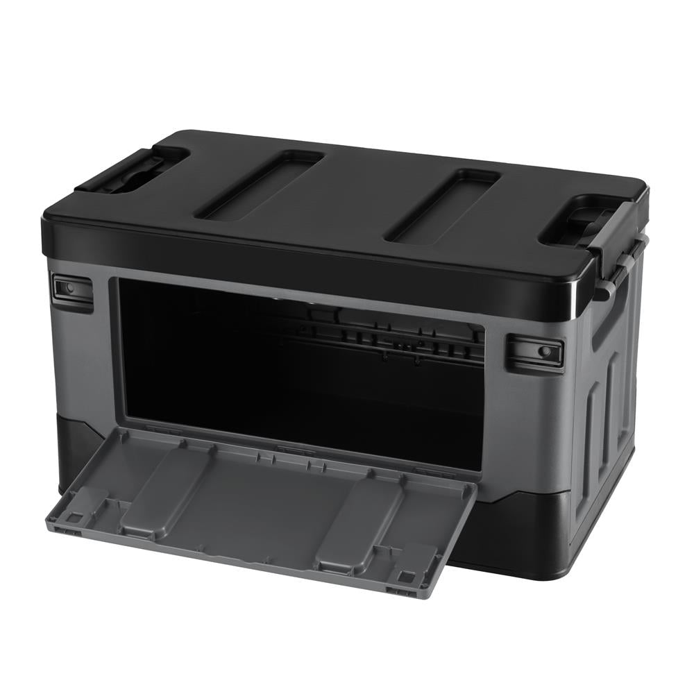 NILS CAMP Transportbox 38L Grau-Schwarz - klappbare Campingbox für Camping, Auto & Haushalt