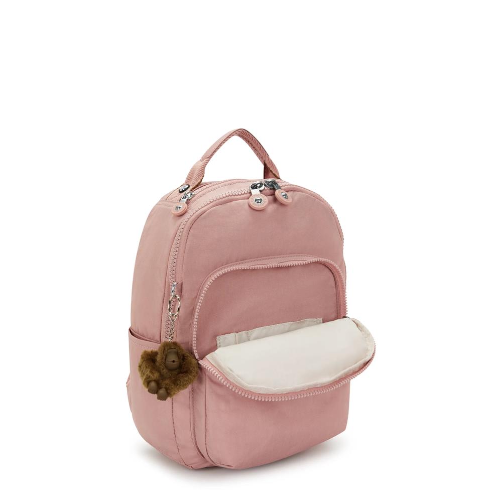 Kipling SEOUL S, kleiner Rucksack, Memory Pink (pink), Rucksack mit Tabletfach 11 Zoll