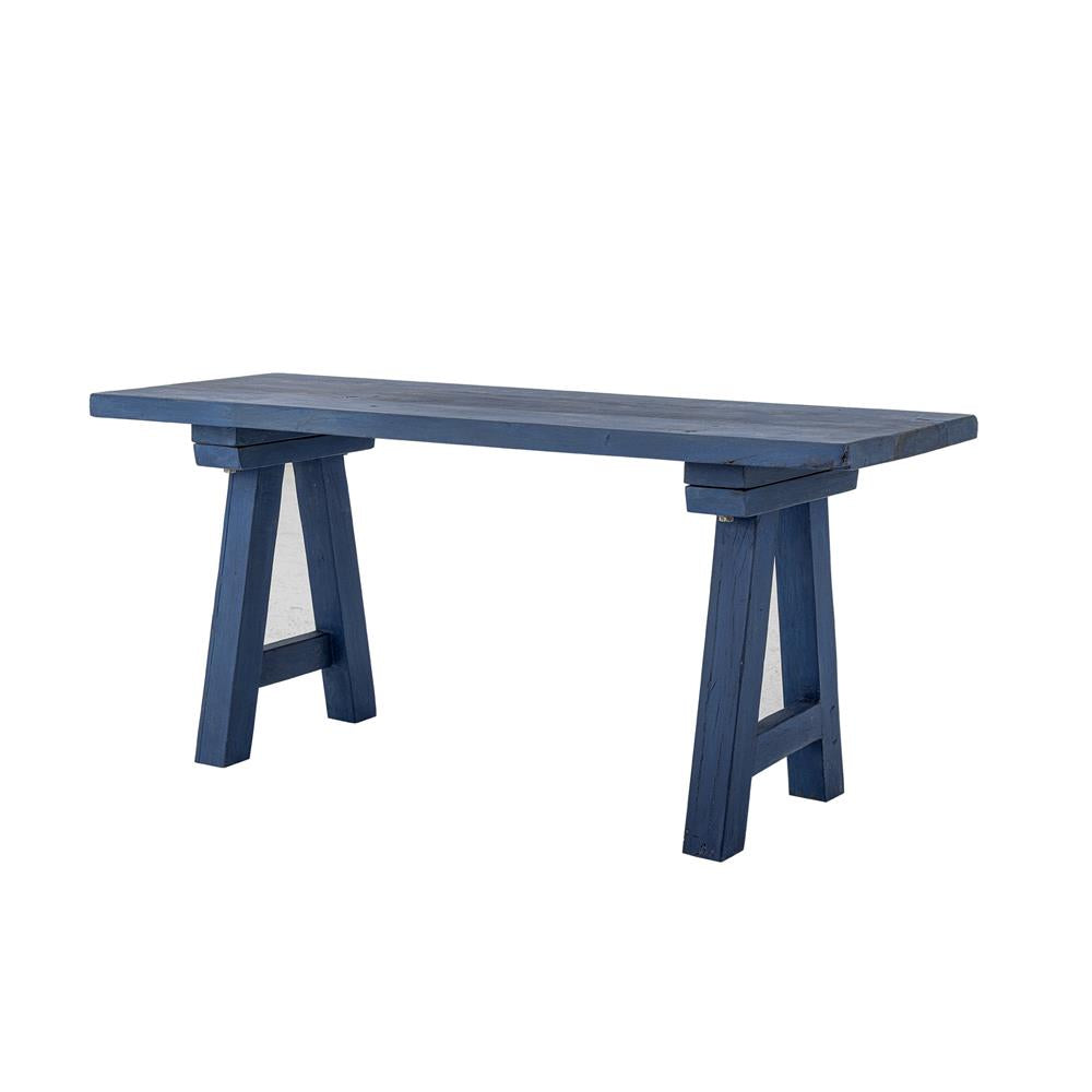 Bloomingville Porir Bank blau - Holzbank Sitzbank modern mit massivem Design für Flur & Wohnzimmer