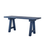 Bloomingville Porir Bank blau - Holzbank Sitzbank modern mit massivem Design für Flur & Wohnzimmer