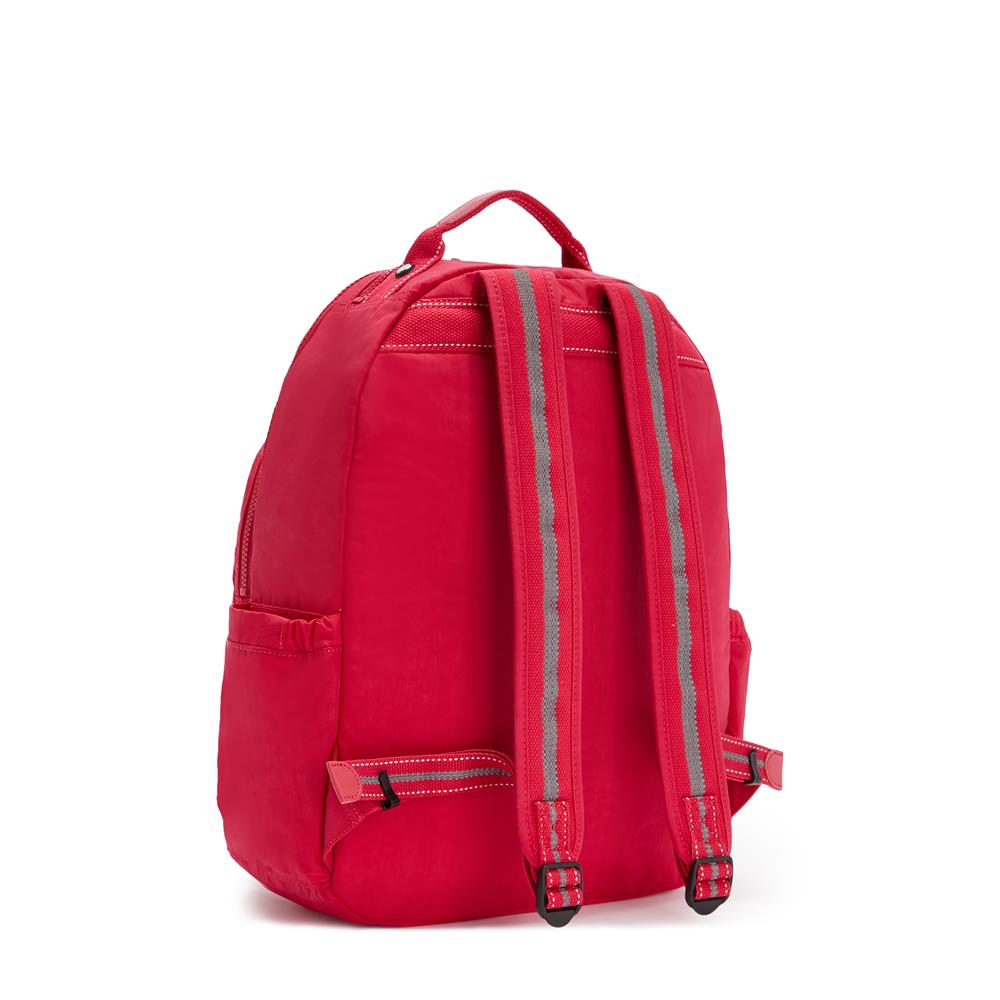 Kipling SEOUL L, Großer Rucksack, True Pink (pink), 27L, mit 15-Zoll-Laptopfach