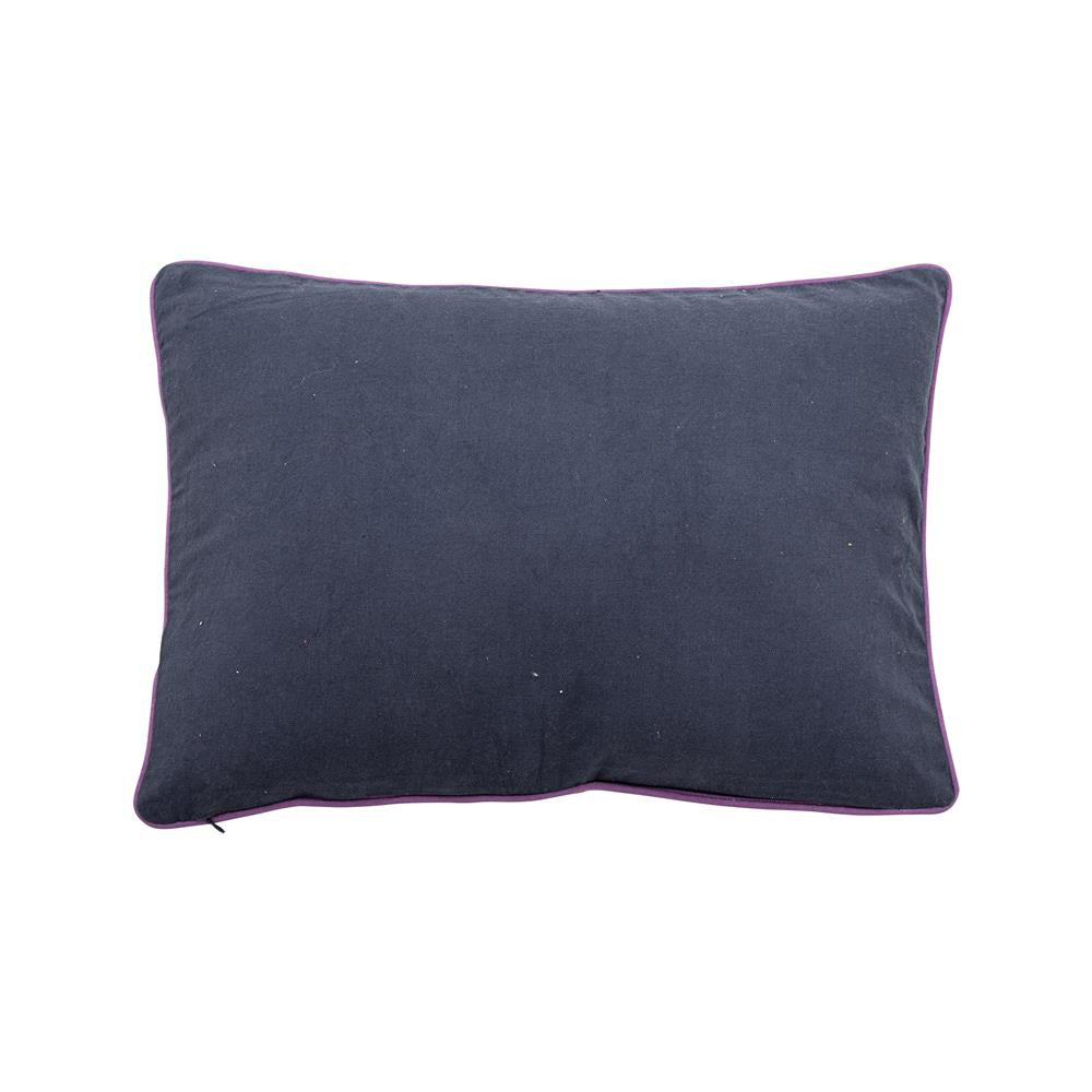 Bloomingville Polivia Kissen 50x35 cm bunt - Baumwollkissen mit abstraktem Muster für Sofa & Dekoration