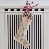 Bloomingville Ahsan Deko Weiß Baumwolle Weihnachtsstiefel zum Aufhängen