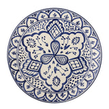 Bloomingville Karlie Teller blau aus Steingut – mediterraner Essteller für Küche & Tischdeko