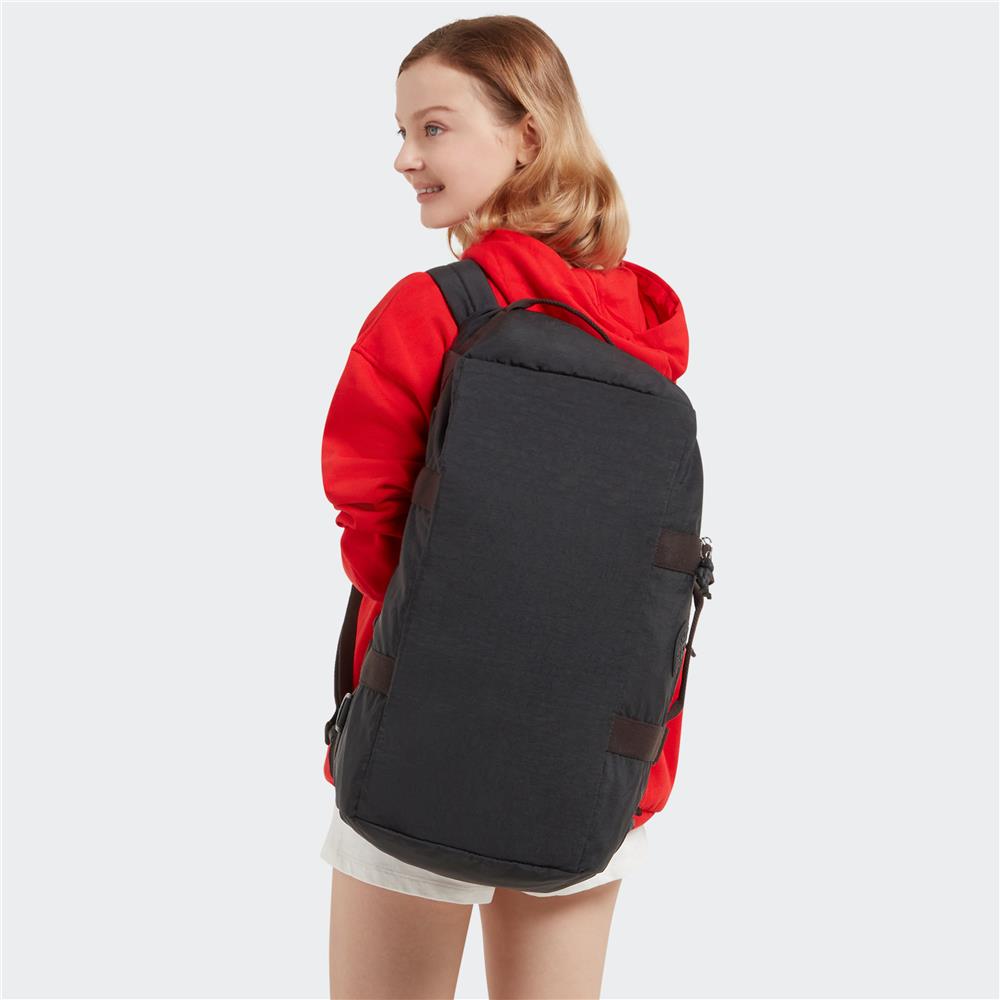 Kipling JONIS S, Kleiner umwandelbarer Rucksack, Black Noir (schwarz), 32L, Sporttasche