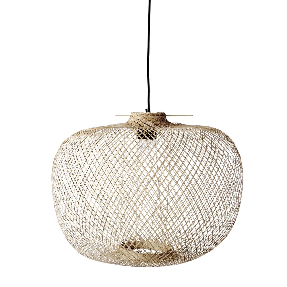 Bloomingville Pendellampe natur Ø42cm Bambus Pendelleuchte Hängelampe Hängeleuchte dänisches Design