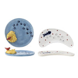 Bloomingville Bitte Servierplatte 2er Set 23x12 cm bunt - Steingut Teller Deko Küche