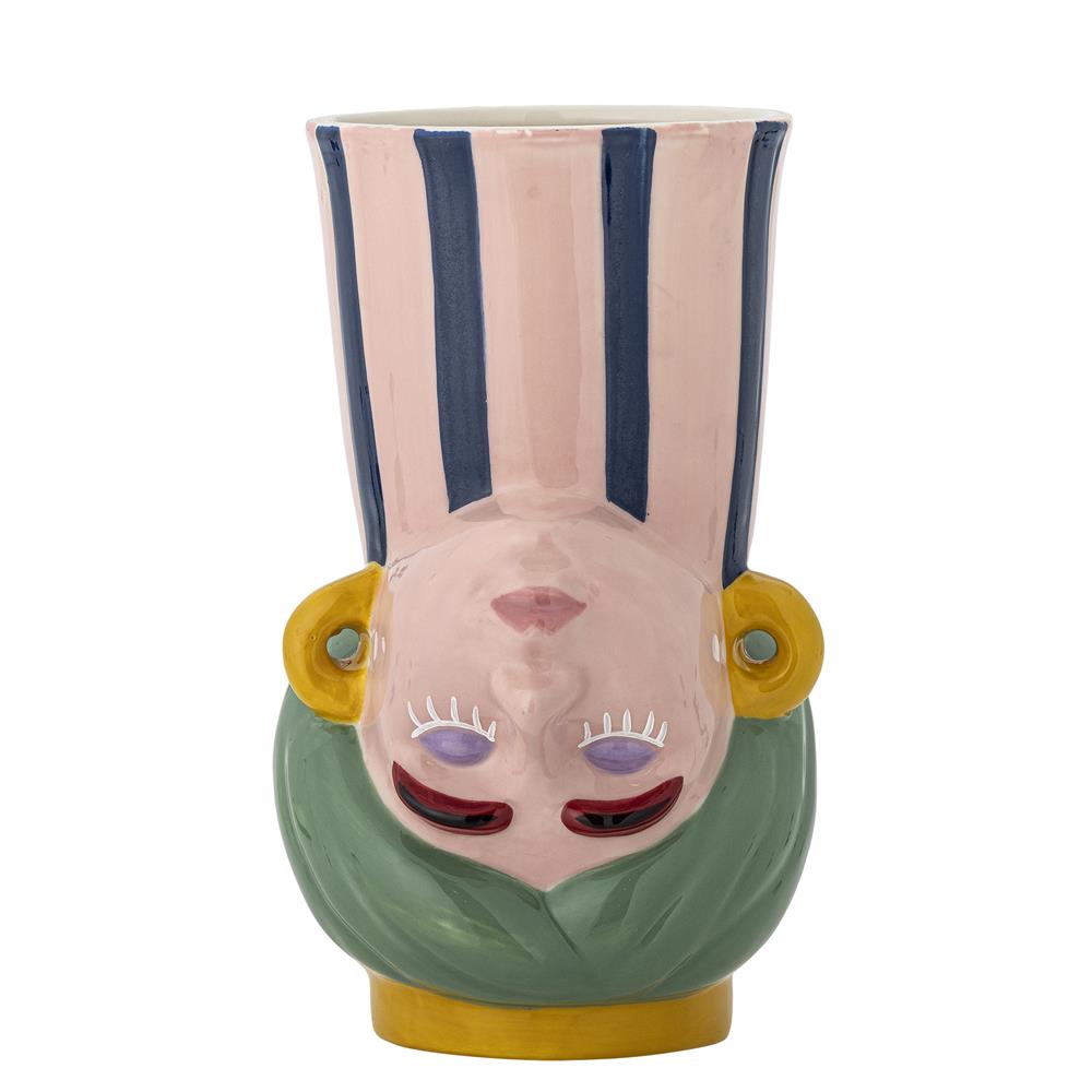 Bloomingville Miss Jody Vase Bunt Steingut Deko-Vase 22,5cm