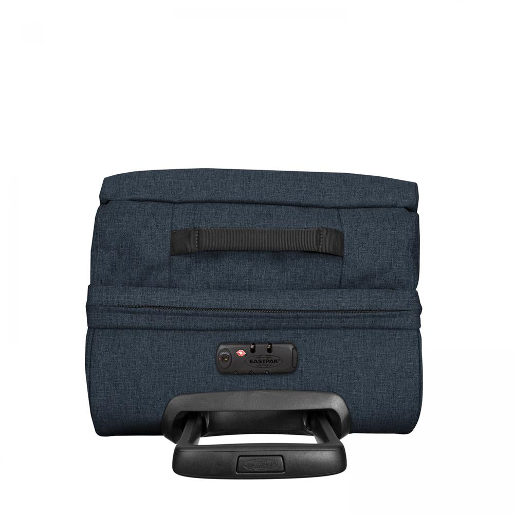Eastpak TRANVERZ S, Kleiner Reisetrolley, Triple Denim (blau), 42L, Rollkoffer mit 2 Rädern und TSA-Schloss