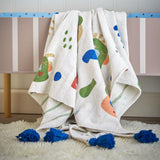 Bloomingville MINI Sylvie Decke Bunt Baumwollmix 160x130cm Kinder