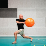 Gymnastikball 55 cm Orange Anti-Burst mit Luftpumpe für Pilates | HMS YB02N