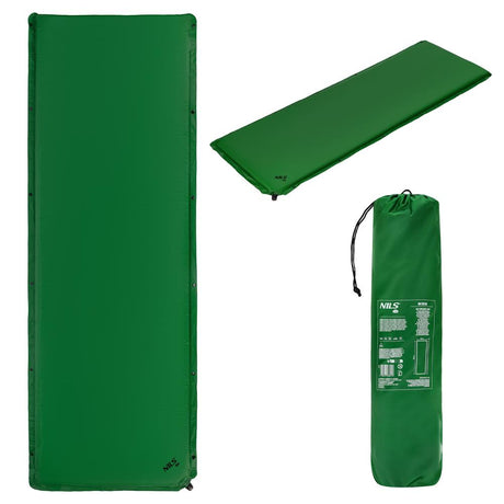 NILS CAMP Isomatte selbstaufblasend grün für Camping Outdoor Reisen komfortabel