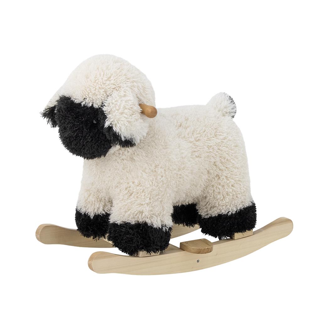 Bloomingville MINI Dolly Schaukeltier Schaf Weiß Polyester 65cm