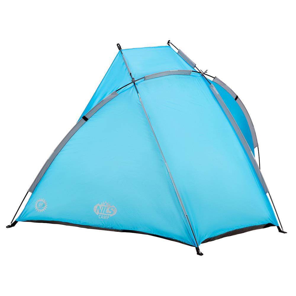 NILS Strandzelt in blau Pop-Up für Strand Camping und Outdoor UV Schutz kompakt