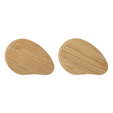 Bloomingville Gong Schneidebrett, 2er Set, Natur, aus Gummibaumholz, 23,5x16,5 cm