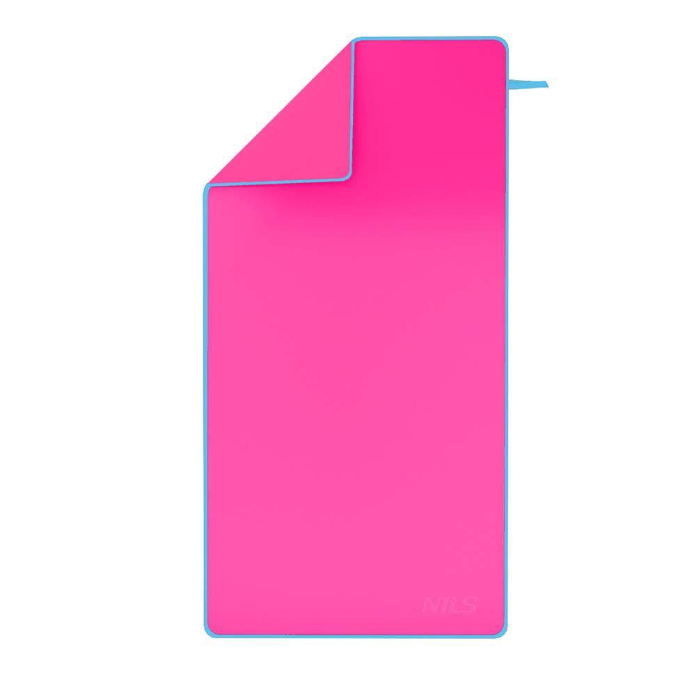 NILS Mikrofaserhandtuch 140x70 cm in Rosa - schnelltrocknendes Handtuch für Camping, Strand & Sport