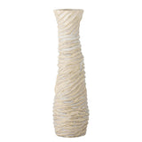 Bloomingville Damien Vase aus Steingut in Weiß – elegante Deko Vase für Wohnzimmer und Flur