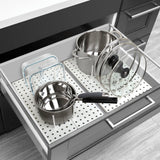 Umbra Peggy Einsatz für Küchenschränke und Schubladen 45x15x10cm verstellbar 2er Set Weiß
