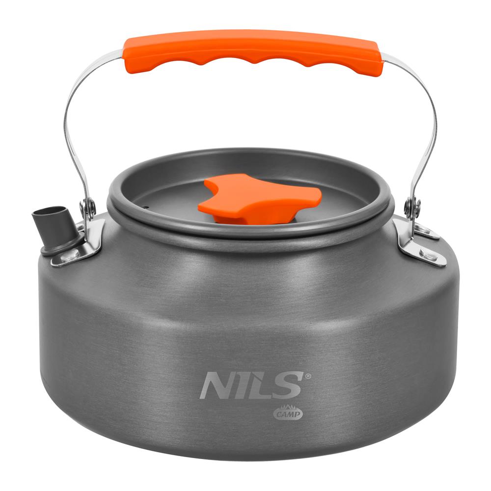 NILS CAMP Reisewasserkocher 1,1L aus Aluminium - kompakter Camping Wasserkocher