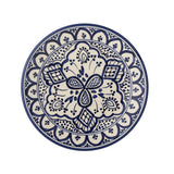 Bloomingville Karlie Teller blau aus Steingut – mediterraner Mittagsteller für Küche & Tischdeko