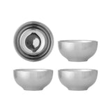 Bloomingville Shine Schale Silber Steingut 4er Set Servierschalen 250 ml