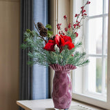Bloomingville Sima Vase Violett Glas Dekovase mundgeblasen 33 cm