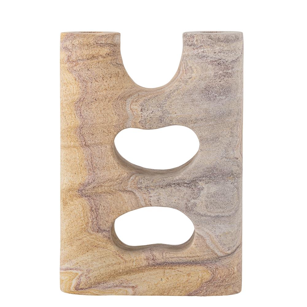 Bloomingville Lodi Kerzenhalter Natur Sandstein 25,5 cm skulptural