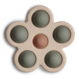 Mushie Sensorik-Spielzeug Blume, Dried Thyme, aus Silikon, BPA-frei