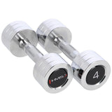 Kurzhantel Set 2x 4 kg verchromt Stahl | HMS CHD