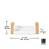 Umbra Bellwood Dreistufiges Gewürzregal, Erweiterbarer Küchen Organizer in Weiß/Natur