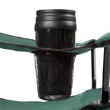 NILS CAMP Campingstuhl Grün - klappbarer Klappstuhl mit Becherhalter für Camping & Garten