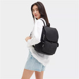 Kipling CITY PACK M, Mittelgroßer Rucksack, Black Noir (schwarz), 16L, Damenrucksack mit vielen Fächern