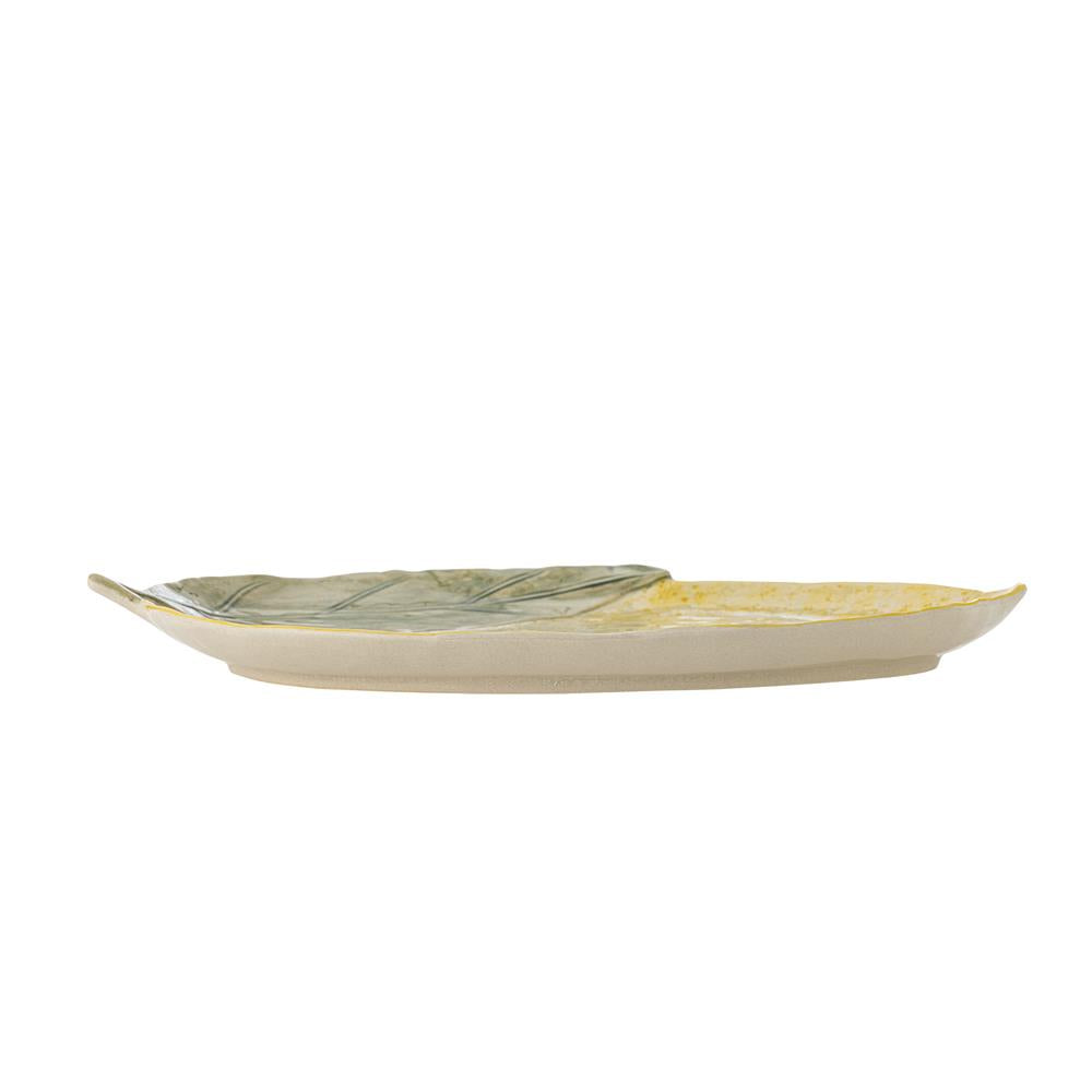 Bloomingville Hadden Servierplatte Steingut gelb Zitrone 32 cm