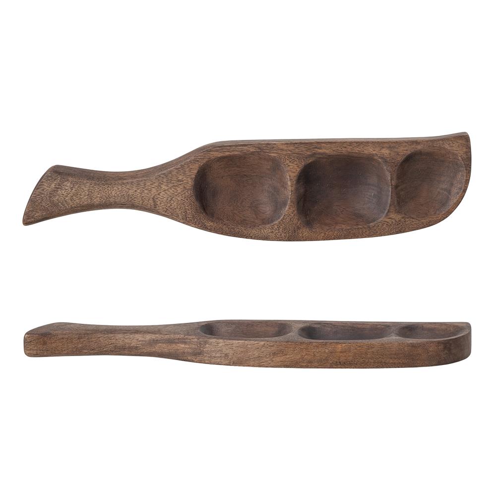 Bloomingville Thorun Schale braun L40 cm aus Mangoholz – Tapasschale für Küche & Tischdeko