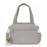 Kipling ELYSIA, mittelgroße Schultertasche, Grey Gris (grau), Umhängetasche mit vielen Fächern