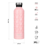NILS CAMP Trinkflasche 750 ml Edelstahl rosa isoliert für Outdoor Reisen Sport