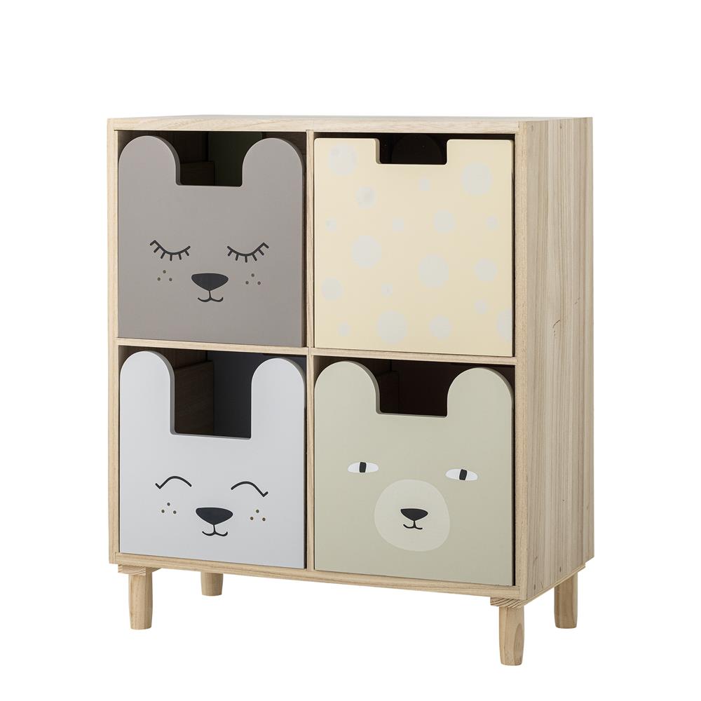 Bloomingville MINI Calle Bücherregal bunt - Kinderregal mit Schubladen aus Holz für Kinderzimmer