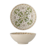 Bloomingville Heikki Schale – handbemalte Steingutschale in Naturtönen, Ø 19 cm, 860 ml