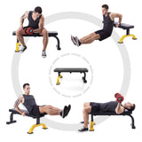 Flachbank Hantelbank 200 kg Trainingsbank | HMS Premium L8012