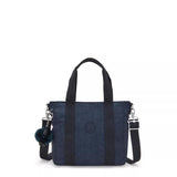 Kipling ASSENI MINI, Mini Tote Bag, Blue Bleu 2 (blau), kleine Handtasche mit Schultergurt