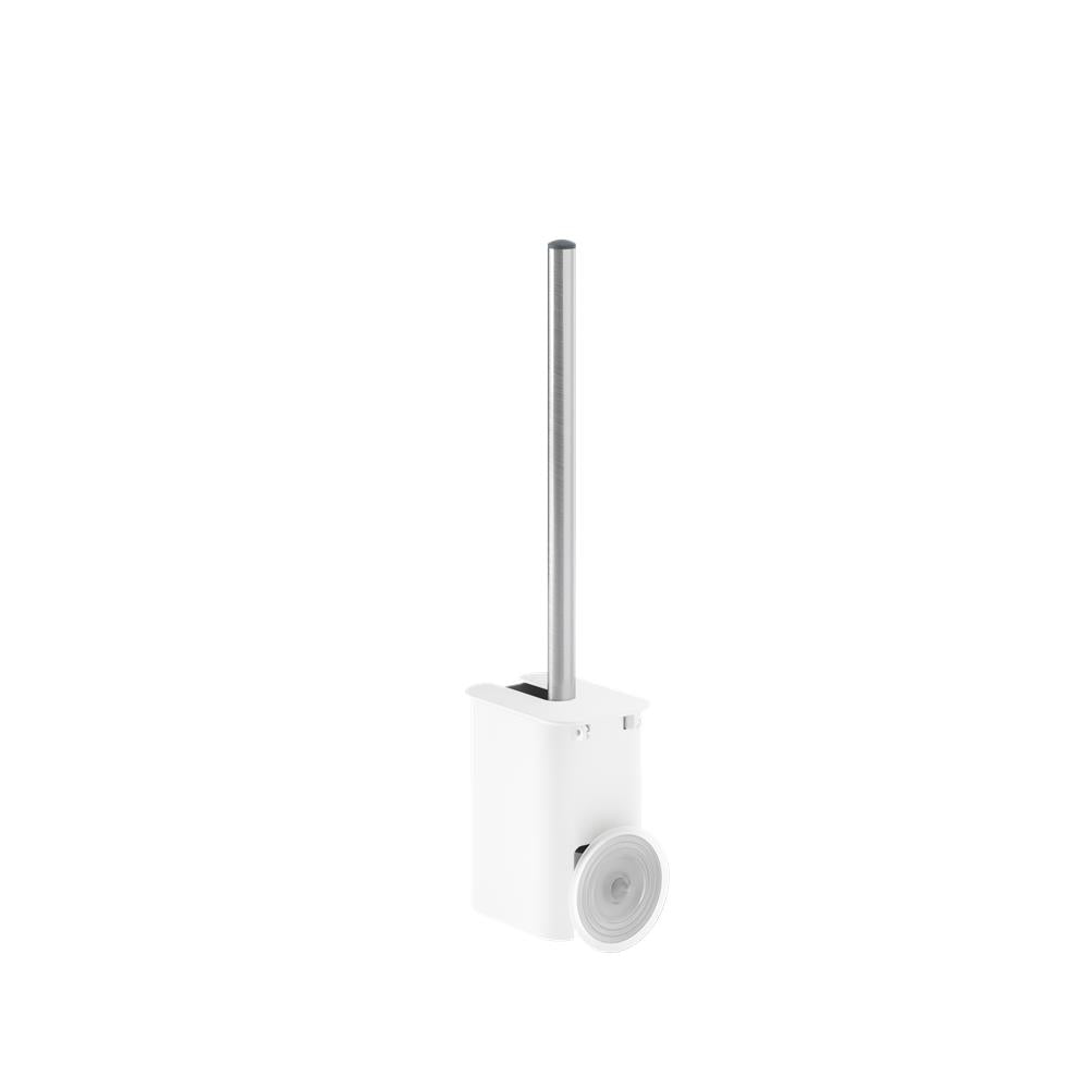 Umbra Flex Toilettenbürste mit Halterung zum Kleben für Wand- und Bodenanbringung in Weiß
