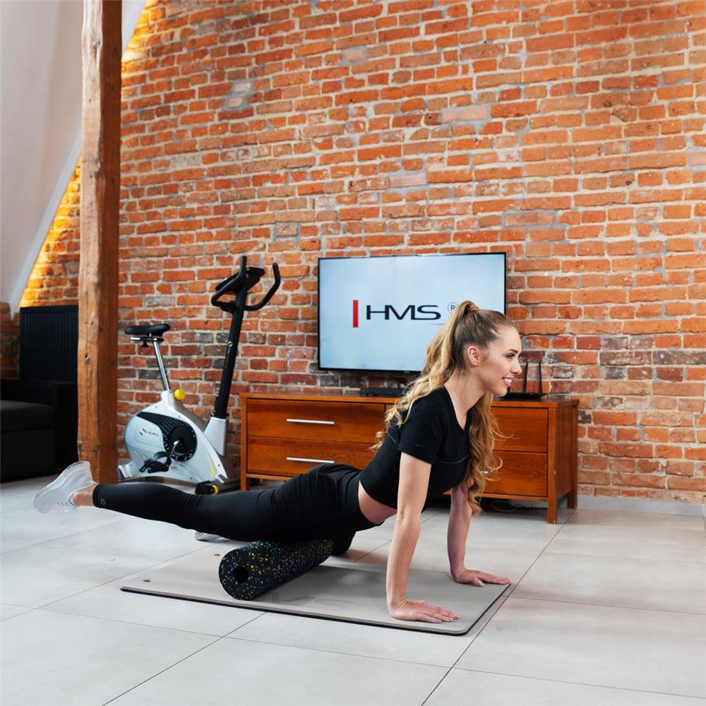 HMS Premium MFK02 Fitnessmatte 120x60 cm 20 mm Grau/Schwarz