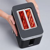 GRAEF TO62 2-Scheiben-Toaster Schwarz Brötchenaufsatz Auftaufunktion wärmeisoliertes Gehäuse