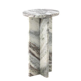 Bloomingville Jasmia Beistelltisch natur - Marmor Design Tisch skulptural für Wohnzimmer & Sofa
