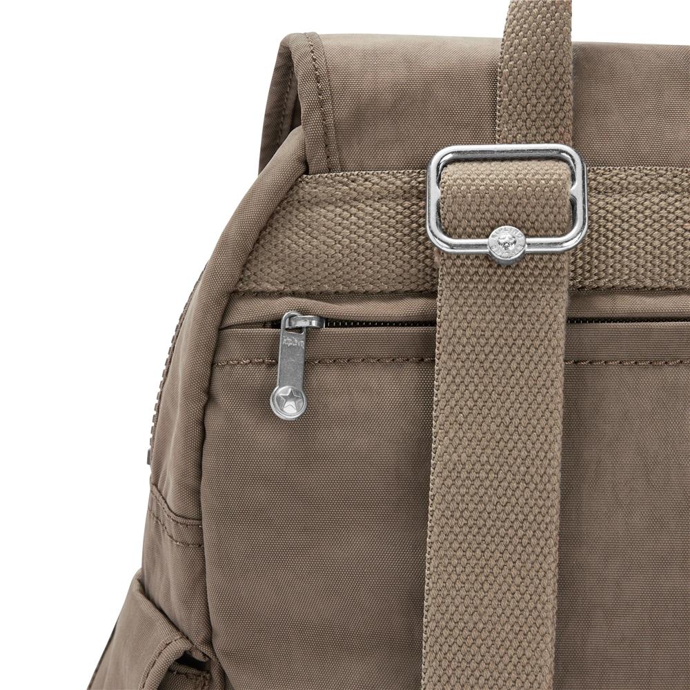 Kipling CITY PACK S, kleiner Rucksack, True Beige (beige), Damenrucksack mit vielen Fächern
