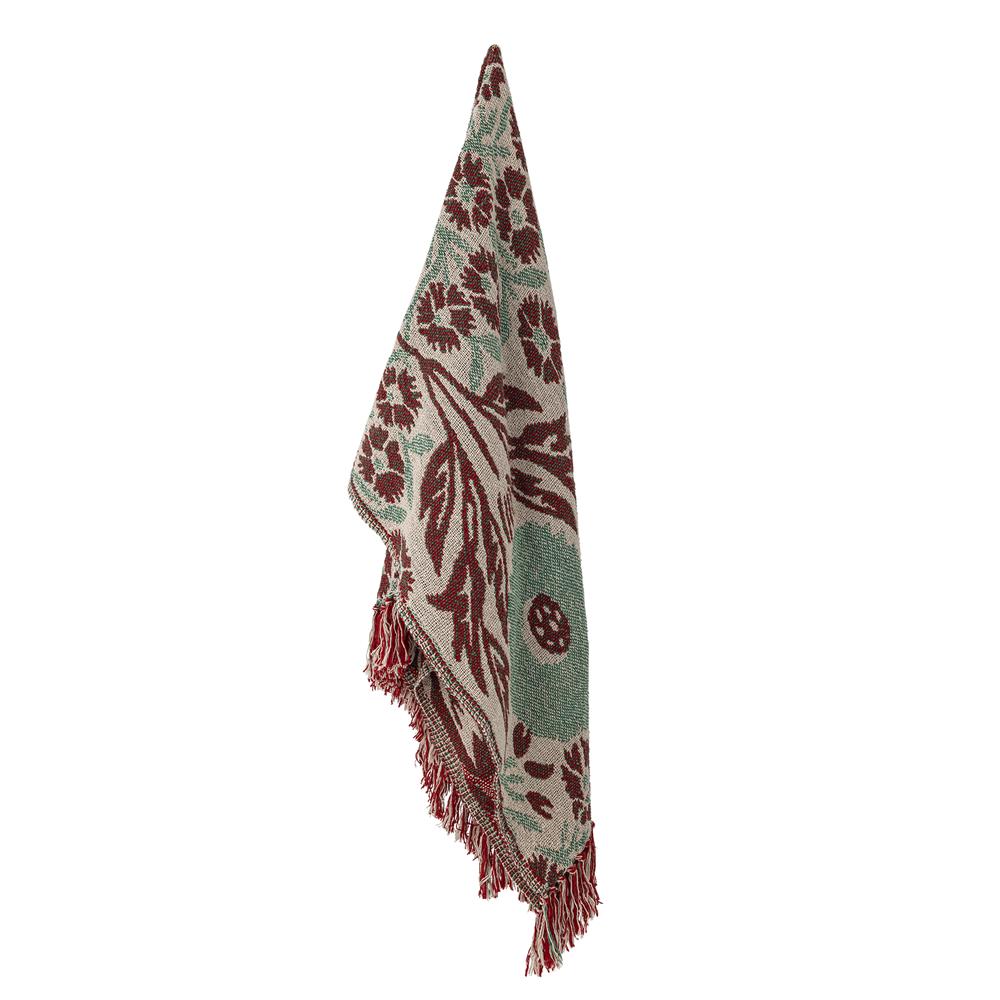 Bloomingville Jangal Decke Bunt 160x130 cm Recycelte Baumwolle Wohndecke