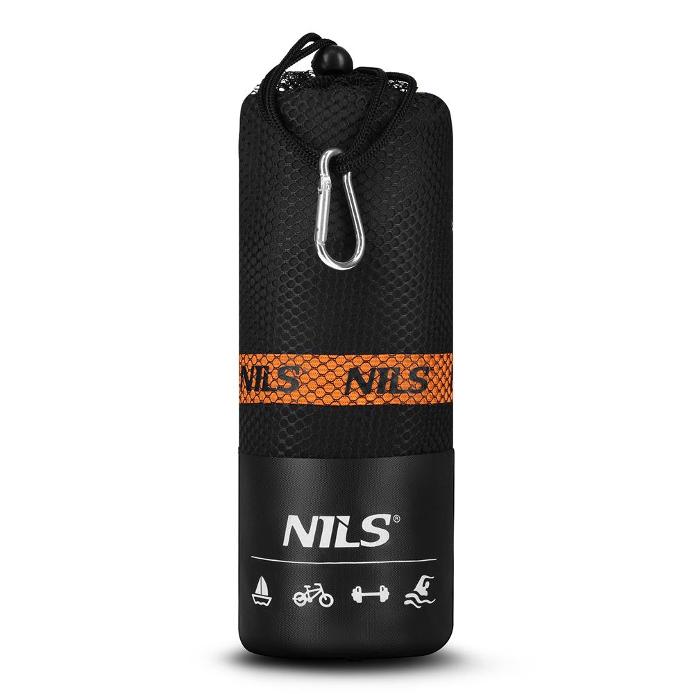 NILS Mikrofaserhandtuch 180x100 cm in Schwarz - schnelltrocknendes Handtuch für Camping, Strand & Sport